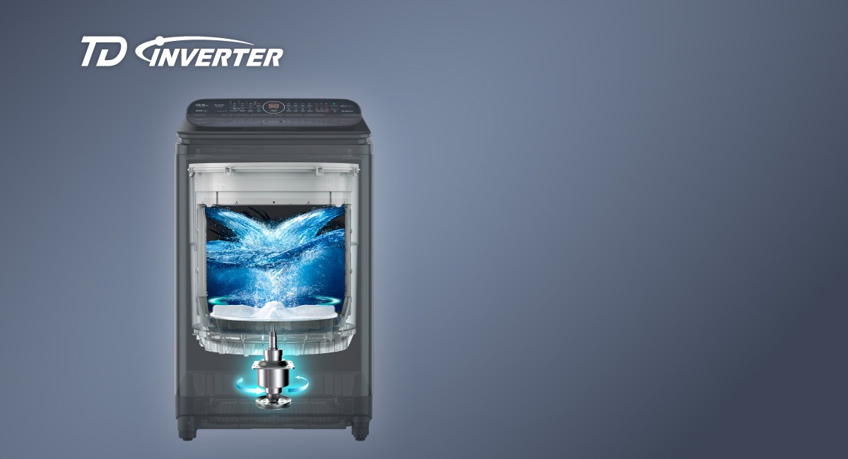 Máy giặt cửa trên Panasonic TD Inverter 11.5kg NA-FD115W3BV